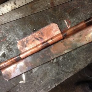 Copper oven comb hinge to replace the original